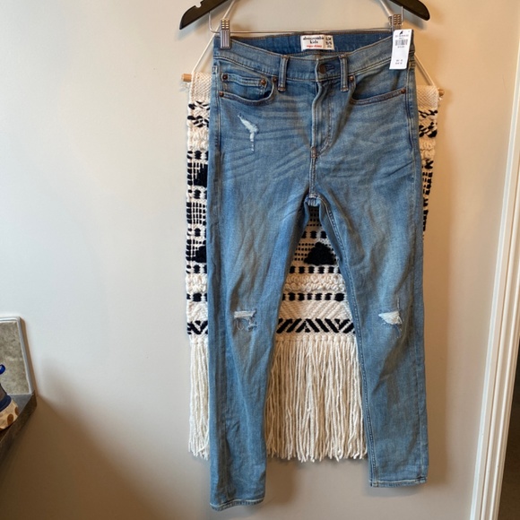 Abercrombie Boys Ultimate Stretch ripped super skinny jeans 15/16 slim pant NWT - Picture 3 of 12